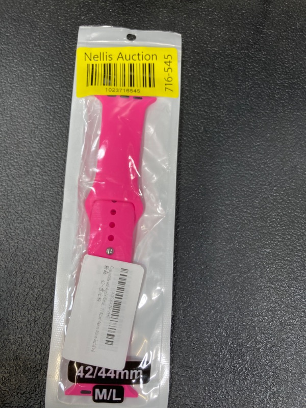 Photo 2 of Compatible with Apple Watch Silicone Sport Band for Series SE 8 7 6 5 4 3 2 1 38mm 40mm 41mm 42mm 44mm 45mm BarbiPink 42/44/45mm