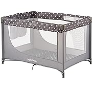 Photo 1 of  Babe Portable Crib Baby Playpen with Mattress and Carry Bag (Grey)