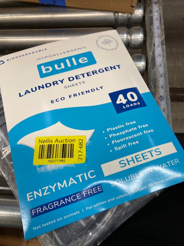 Photo 2 of bulle - Laundry Detergent Sheets - Clothes Cleaning Solution, Removes Stain, Dirt & Odor, No Irritating Ingredients, Washing Strips, Fresh Linen Scent, Mothers Household Companion, 40 count, Unscented fragrance free