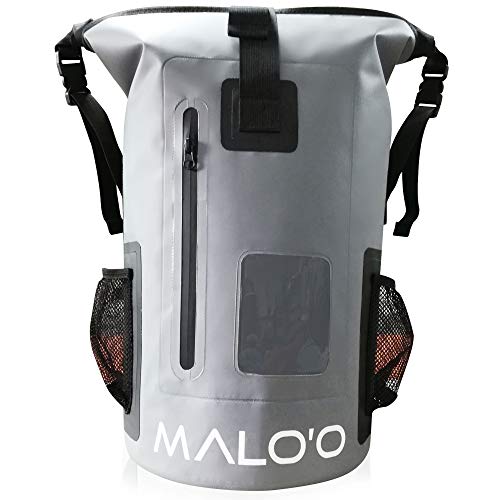 Photo 1 of Malo'o 30L Waterproof Roll-Top Backpack - Ideal for Beach, Backpacking, Fishing, and Kayaking - Heavy-Duty Beach and Boat Accessory