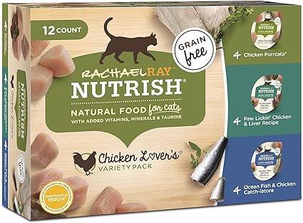 Photo 1 of 
Rachael Ray Nutrish Natural Wet Cat Food with Added Vitamins, Minerals & Taurine, Chicken Lovers Variety Pack, 2.8 Ounce Cup (Pack of 12), Grain Free

