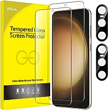 Photo 1 of (2PACK) JETech Screen Protector for Samsung Galaxy S23 5G 6.1-Inch with Camera Lens Protector, Tempered Glass Film, Fingerprint ID Compatible, HD Clear, 2-Pack Each