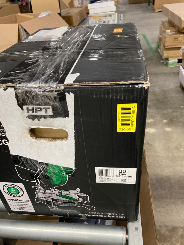 Photo 3 of Bundle of Metabo HPT 10-Inch Compound Miter Saw | C10FCGS + Metabo HPT 18V MultiVolt™ Cordless Brushless Driver Drill & Impact Driver Combo Kit | KC18DEXQB w/ 18V Drill + Impact Driver Kit