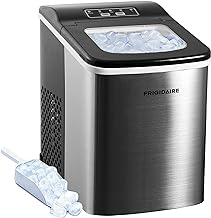 Photo 1 of Frigidaire Compact Countertop Ice Maker, Makes 26 Lbs. Of Bullet Shaped Ice Cubes Per Day, Silver Stainless