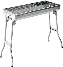 Photo 1 of ***USED, MISSING RACK*** SLEE 29" Foldable BBQ Charcoal Grill Stainless Steel Backyard Cooker Silver Party