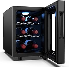 Photo 1 of 4.5 4.5 out of 5 stars 193
6 Bottle Wine Cooler, Freestanding Small Wine Fridge with 46-66? Digital Temperature Control Thermoelectric Wine Cooler, Countertop Wine Cooler for Wine Enthusiasts, 16L Wine Refrigerator