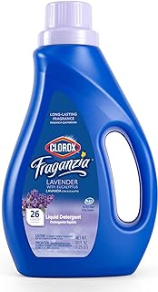 Photo 1 of (6PASCK) Clorox Fraganzia Liquid Laundry Detergent in Lavender with Eucalyptus Scent, 40oz | HE Compatible for All Front and Top Load Washing Machines, High Efficiency Laundry Detergent Compatible