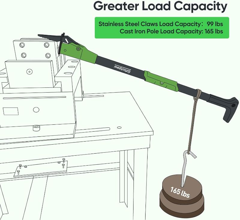Photo 1 of 
Grootpow WP5 Weed Puller Tool, Stand Up Dandelion Weeder with 40" Handle, 3 Claws & Fiberglass Foot Pedal, Weeding Tool Made with Cast-Iron, Easily...