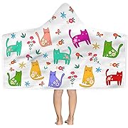 Photo 1 of 
Hexagram Summer Bright Hooded Beach Towel, Cat Lover Kids Poncho Towel for Boys Girls, Quick Dry 30''x50” Bath Towel for Pool Swiming Boys Gifts