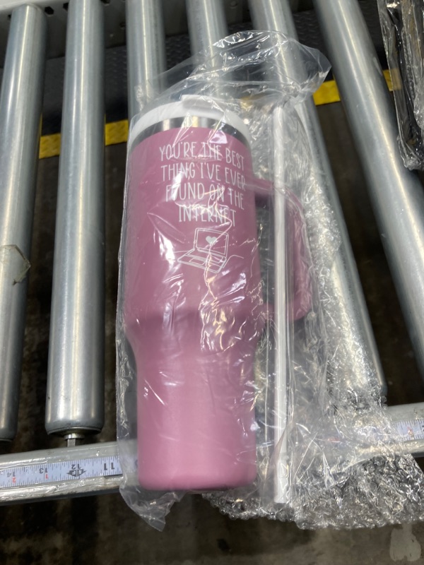 Photo 1 of 40oz Tumbler Gifts for Wife With Handle & Straw Lid - Anniversary Valentines Day Christmas Gifts for Her, Girlfriend From Husband - Couples Gifts Idea - Mothers Day Gifts For Wife From Husband