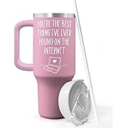 Photo 1 of 40oz Tumbler Gifts for Wife With Handle & Straw Lid - Anniversary Valentines Day Christmas Gifts for Her, Girlfriend From Husband - Couples Gifts Idea - Mothers Day Gifts For Wife From Husband