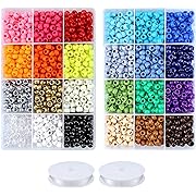 Photo 1 of Greentime Pony Beads Jewelry Making Kit, 9mm Pony Beads Rainbow Opaque Beads Small Loose Spacer Beads for Friendship Bracelet Jewelry Necklace Making Crafts for Independence Day Gift (24colors)