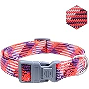 Photo 1 of  Dog Collars for Medium Dogs - Adjustable Soft Comfortable Skin-Friendly Collar for Dogs - Quick Release & Safety Buckle - Ideal for Indoor & Outdoor Activities (Red,M)