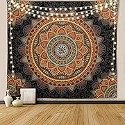 Photo 1 of IF FEEL Bohemian Mandala Tapestry Wall Hanging Hippie Floral Tapestry Wall Decor Aesthetic Vintage for Bedroom Living Room Dorm Home Decor