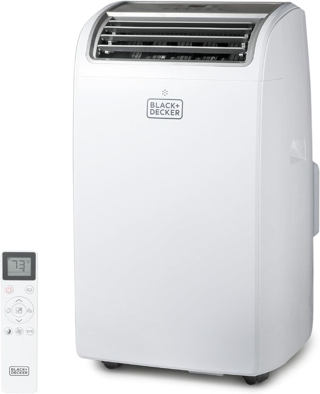 Photo 1 of BLACK+DECKER Portable Air Conditioner, 8,150 BTU SACC/CEC (12,000 BTU ASHRAE 128) for Rooms Up To 550 Sq. Ft., Portable AC with Follow Me Remote Control, White