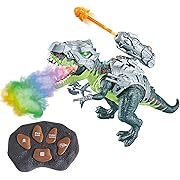 Photo 1 of HANMUN Remote Control Dinosaur Walking Dinosaur Toy with Armor Launching Bullets Mist Spray LED Lights Roaring Sound for Boys and Girls Ages 3+