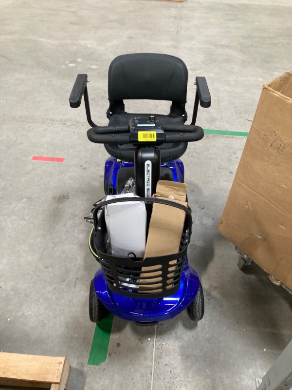 Photo 8 of Compact 4 Wheel Mobility Scooter with Display, Foldable Electric Scooter for Seniors and Adults, Heavy Duty Travel Model with Lights, Basket, and Long-Lasting Extended Battery