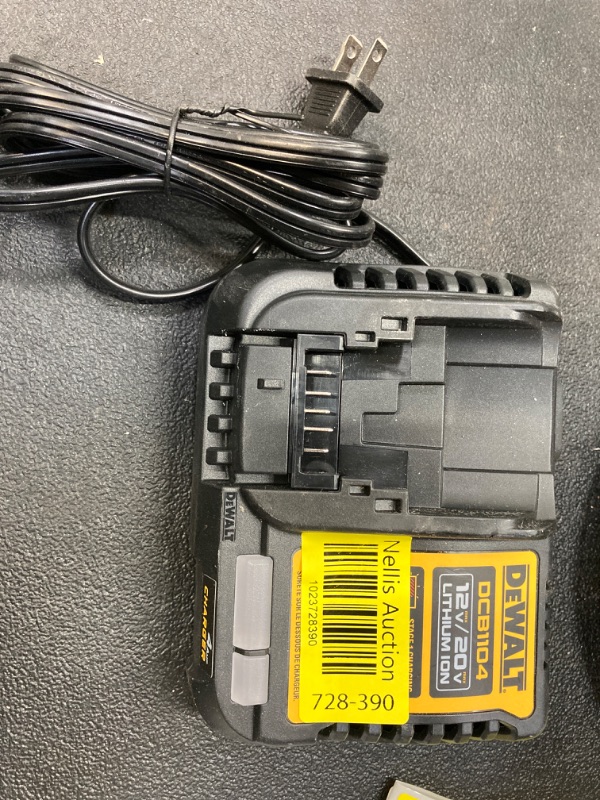 Photo 1 of DEWALT 12V MAX/20V MAX Lithium Ion Battery Charger, 4 Amp, Waterproof (DCB1104