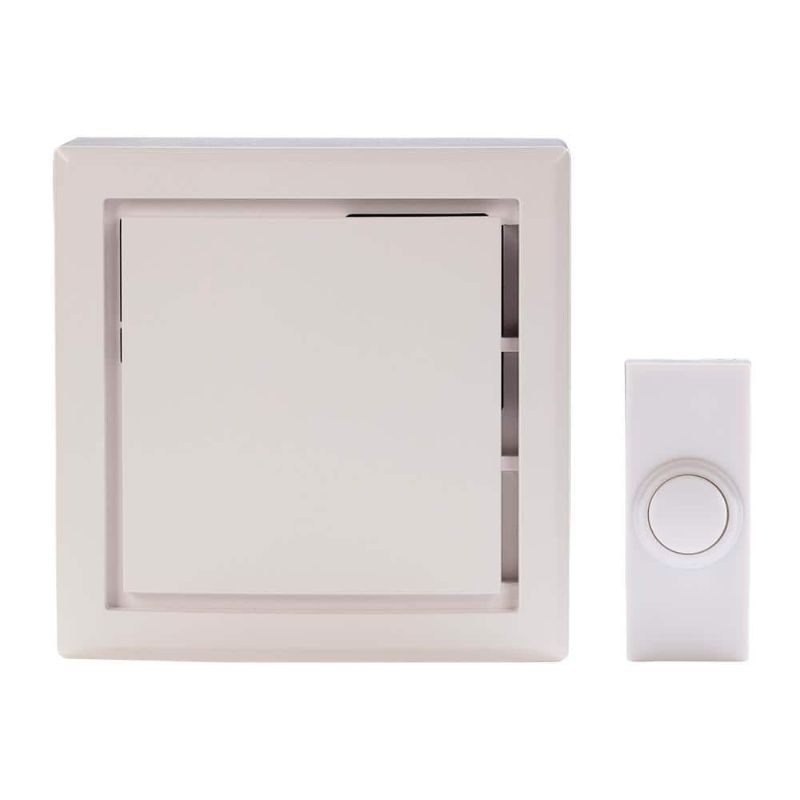 Photo 2 of Defiant Wireless Plug-in Doorbell Kit with 1 Push Button White