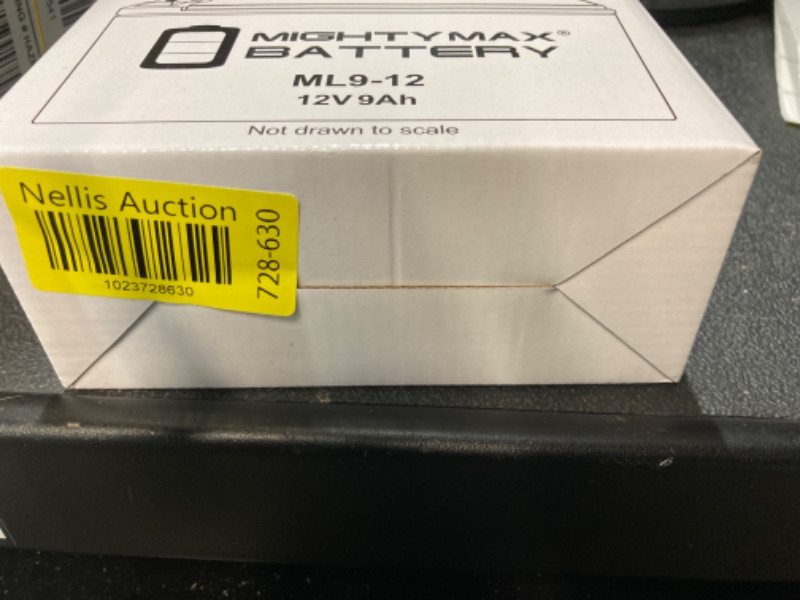 Photo 1 of ML9-12 - 12 Volt 9 AH, F2 Terminal, Rechargeable SLA AGM Battery,Pack of 1 1 Count (Pack of 1)