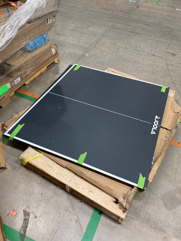 Photo 2 of *JUST TABLE* JOOLA Rally TL - Professional MDF Indoor Table Tennis Table w/Quick Clamp Ping Pong Net & Post Set - 10 Minute Easy Assembly - Corner Ball Holders - USATT Approved - Ping Pong Table w/Playback Mode