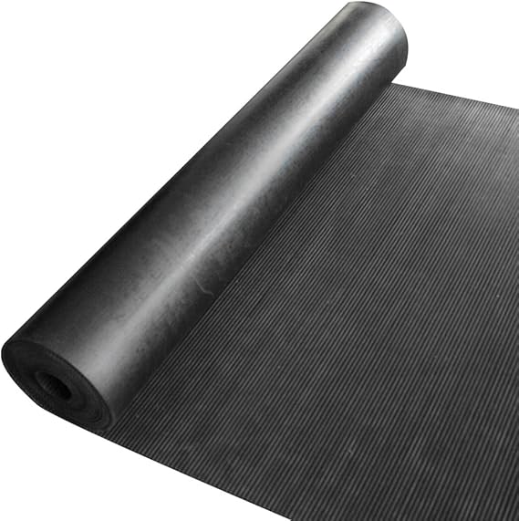 Photo 1 of Rubber-Cal "Ramp-Cleat" Non-Slip Outdoor Rubber Mats - 1/8 in x 3 ft x 8 ft Floor Mat