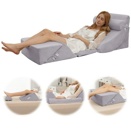 Photo 1 of Gymax 6PCS Bed Wedge Pillow Set Back Support Pillow for Neck Back & Leg Pain Relief