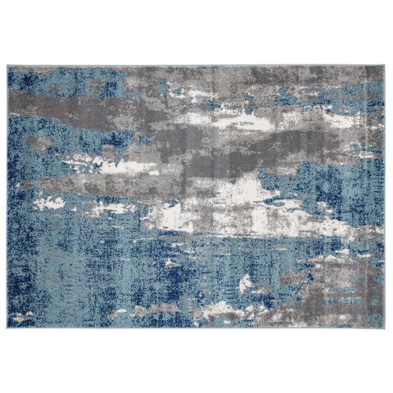 Photo 1 of Luxe Weavers Victoria Collection 9084 Light Blue 8x10 Abstract Area Rug
