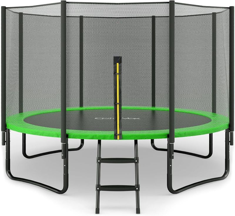 Photo 1 of CalmMax Trampoline 12FT 14FT 15FT 16FT Jump Recreational Trampolines with Enclosure Net - ASTM Approved- Combo Bounce Outdoor Trampoline for Kids Family Happy Time