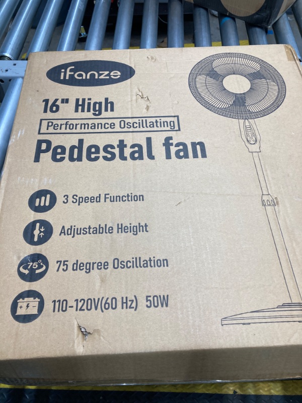 Photo 3 of 16 Pedestal Oscillating Fan with Remote Control Stand up Fan Adjustable Height 3-Speed Electric Cooling Fans for Bedroom Home Office Use