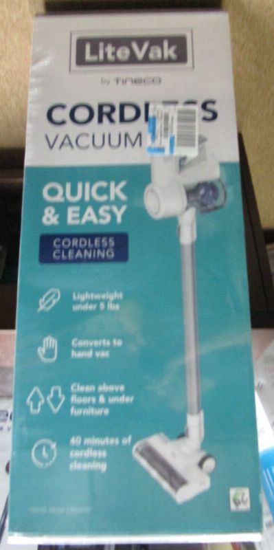 Photo 1 of LiteVak by Tineco Cordless Stick Vacuum - 40 Minute Runtime + HEPA Filtration + LED Headlight - New
