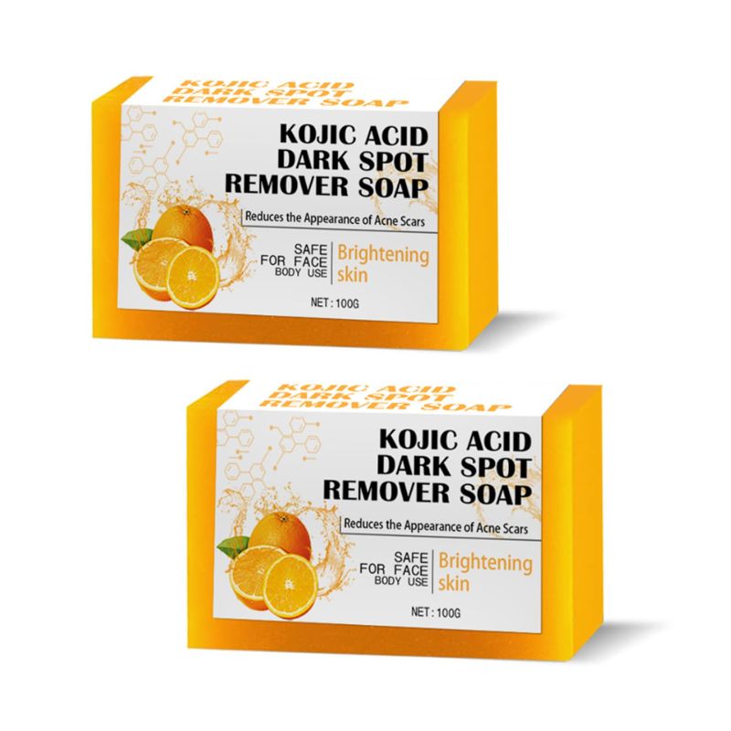 Photo 1 of *** Mixed Bundle *** 2PCS Kojic Acid Soap, Lemon Turmeric Kojic Acid Soap, Turmeric Kojic Acid Soap for Dark Spots, Orange Kojic Acid Soap,Dark Spots for Body | Beauty Wand Makeup Set - Face Liquid Cream Contour Highlighter Bronzer Blush Stick with Cushio