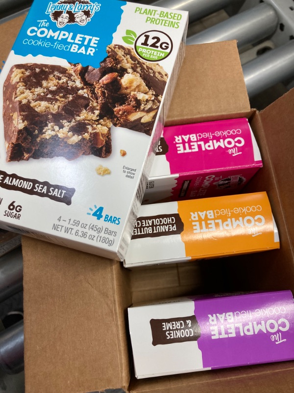 Photo 3 of 
Lenny & Larry's Cookie-fied 16-Bar, 4 Flavor Variety Pack, Plant-Based Protein Bars, Gluten Free, Vegan Non-GMO 16-Count