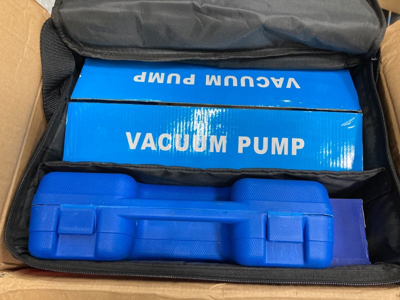 Photo 3 of 110V 4 CFM Vacuum Pump 1/3HP with Manifold Gauge and Leak Detector Set for A/C HVAC Auto Repair R410a R134 with Oil