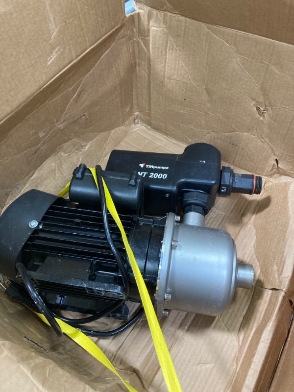 Photo 2 of Auto Water Pressure Booster Pump for Home. Multi-stage Centrifugal, High Pressure, Low Noise. 110VAC/60HZ, 2/3HP, 1HP, 1.5HP for Whole House, Residential Underground or Surface Water (CHB4-4)