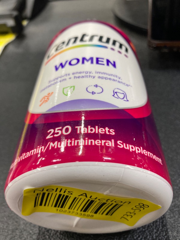 Photo 2 of Centrum Multivitamin for Women, Multivitamin/Multimineral Supplement with Iron, Vitamin D3, B Vitamins and Antioxidant Vitamins C and E, Gluten Free, Non-GMO Ingredients - 250 Count Nutritional Supplement