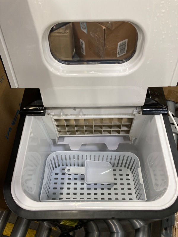 Photo 3 of Countertop Ice Maker Machine, 44Lbs/24H Auto Self-Cleaning, 24 Pcs Ice/15 Mins, Portable Compact Ice Maker with Ice Scoop & Basket, Perfect for Home/Kitchen/Office/Bar