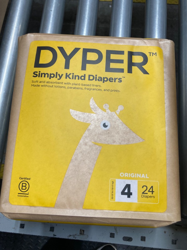 Photo 2 of DYPER Viscose from Bamboo Baby Diapers Size 4 | Honest Ingredients | Cloth Alternative | Day & Overnight | Made with Plant-Based* Materials | Hypoallergenic Size 4 (24 Diapers)