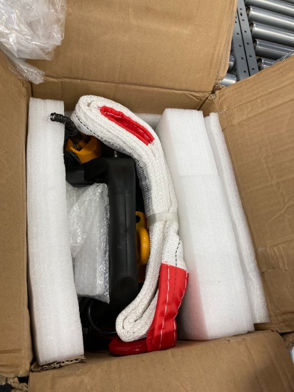 Photo 2 of ***FOR PARTS, CABLE BROKEN*** NEWTRY 3 in 1 Electric Hoist Winch 1,100lb Wireless Remote Control, Cable Remote Control, 110/120 Volt Portable Power Electric Hoist, Vertically & Horizontally, Lift 16ft/min 1100lb, 110V