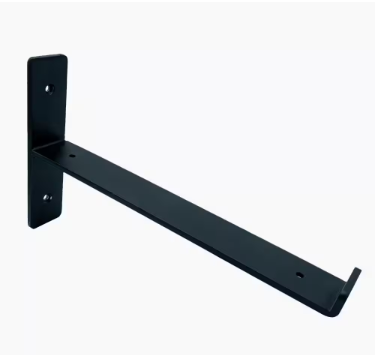 Photo 1 of 12 in. Black T-Shaped Steel Shelf Bracket***12 IN PACK **** AND #14 x 1-1/2 in. and #12 x 3/4 in. Black Heavy Duty Shelf Bracket Screw Kit (12-Pack)***3BUNDLE***

