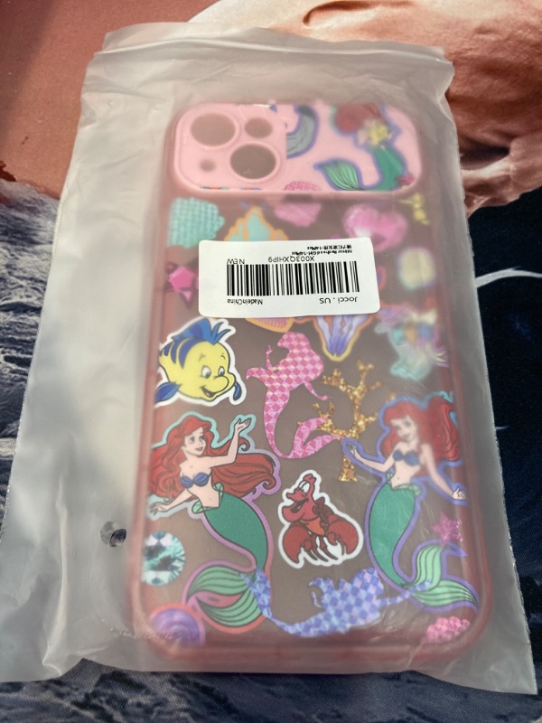 Photo 2 of JoySolar for iPhone 14 Plus Case Cute Cartoon Case with Makeup Mirror i14 Plus Phone Case for Women Teen Girls Funny Cool Unique Protective Cover for iPhone 14 Plus, Red Hair Girl
