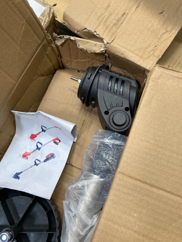 Photo 1 of ** see note**Cordless Weed Eater, 3 in 1 Battery Powered Weed Wacker with 3 Types Blades Electronic Lawn Mower Edger Grass Trimmer Brush Cutter String Trimmer for Garden Yard- 2 Batteries 1 Charger