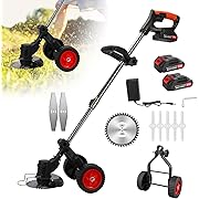 Photo 1 of ** see note**Cordless Weed Eater, 3 in 1 Battery Powered Weed Wacker with 3 Types Blades Electronic Lawn Mower Edger Grass Trimmer Brush Cutter String Trimmer for Garden Yard- 2 Batteries 1 Charger