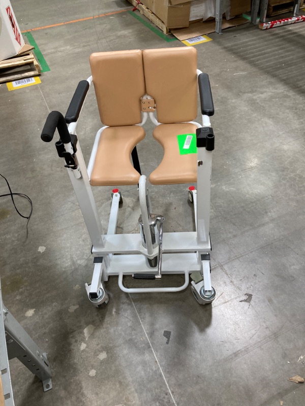 Photo 2 of **** see note ***ARTUDATECH Medical Patient Lift Chair Hydraulic Transferred Mobility Lift Wheelchair 180° Split Seat with Cushion For Adults, Elderly 440 lb Weight Limited Fda Approved