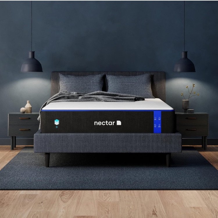 Photo 1 of Nectar King Mattress 12 Inch - Medium Firm Gel Memory Foam - Cooling Comfort Technology - 365-Night Trial - Forever Warranty,White