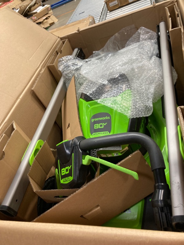 Photo 2 of ***(PARTS ONLY)***
Greenworks 80V 21" Brushless Cordless (Self-Propelled) Lawn Mower (LED Headlight + Aluminum Handles), 4.0Ah Battery and Rapid Charger Included (75+ Compatible Tools)