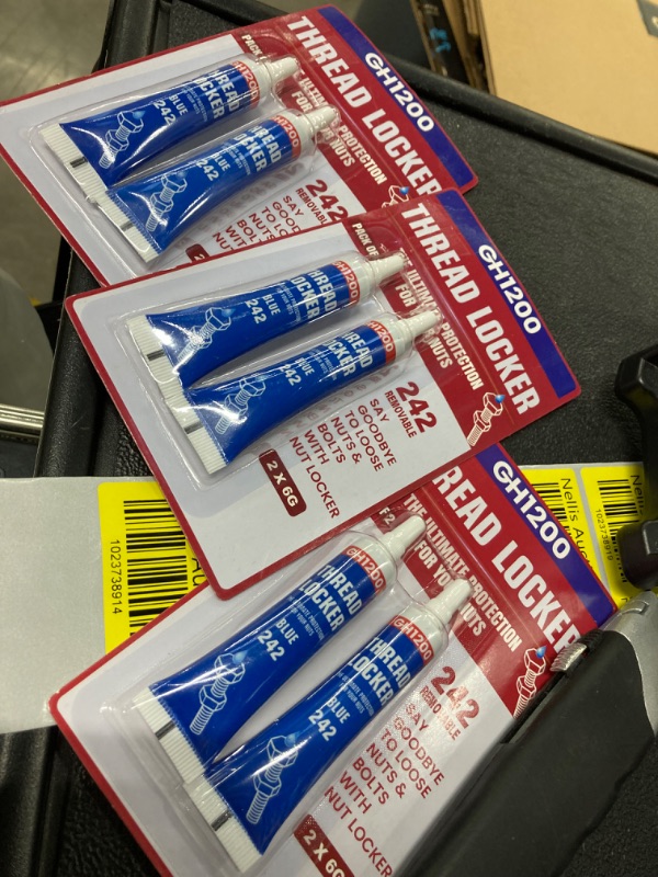 Photo 1 of 6gx2 Pack Thread Lock Medium and Strong Strength for Nuts, Bolts, Fasteners and Metals, Threadlocker Lock Tight & Seal Fasteners with Stable and Consistent Performance