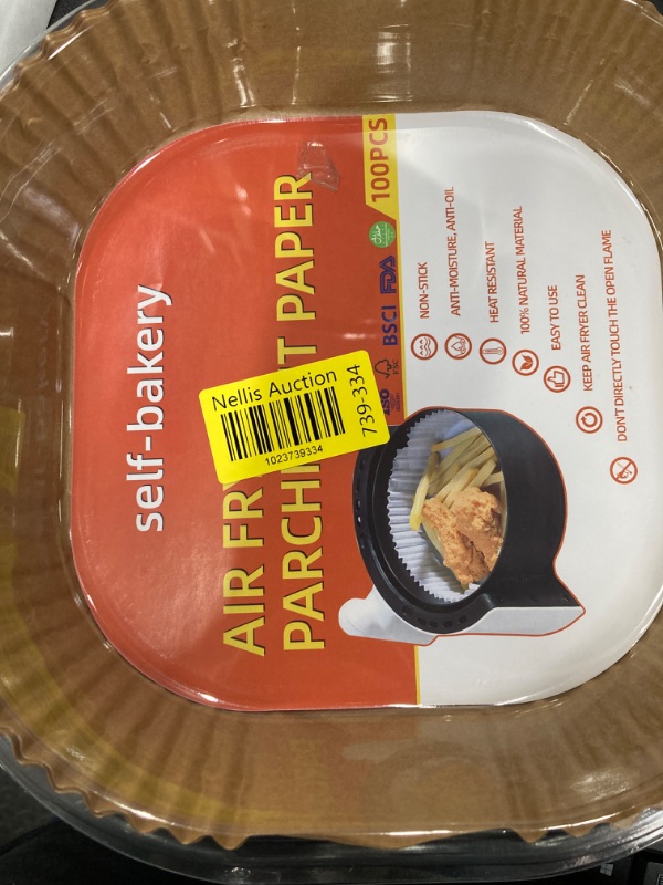 Photo 1 of Air Fryer Parchment Paper Liners,  Square Disposable Air Fryer Paper Liners, Non-Stick Parchment Paper for Air Fryer Basket, Parchment Paper Baking Roasting Microwave Airfryer Liners(7.9IN)