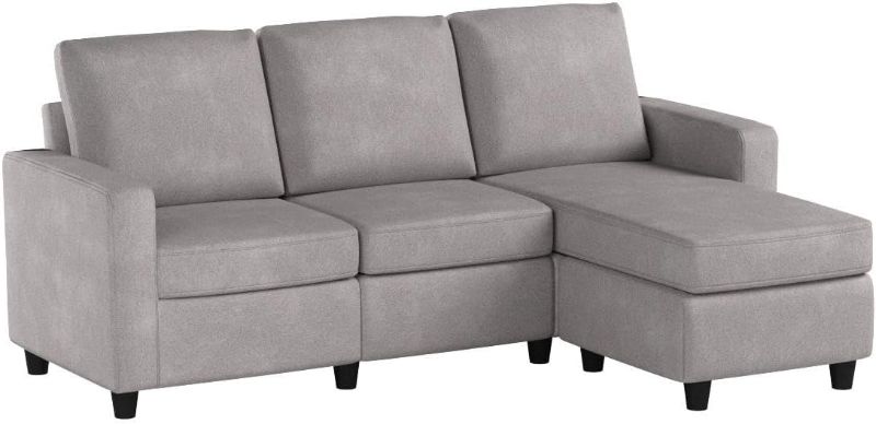 Photo 1 of ***SEE NOTES *****4 of 4 not full set*****Shintenchi 74" Convertible Sectional Sofa Couch, Small 3-Seat L-Shaped Sofa with Modern Linen Fabric Upholstered, Space-Saving Sofa with Reversible...