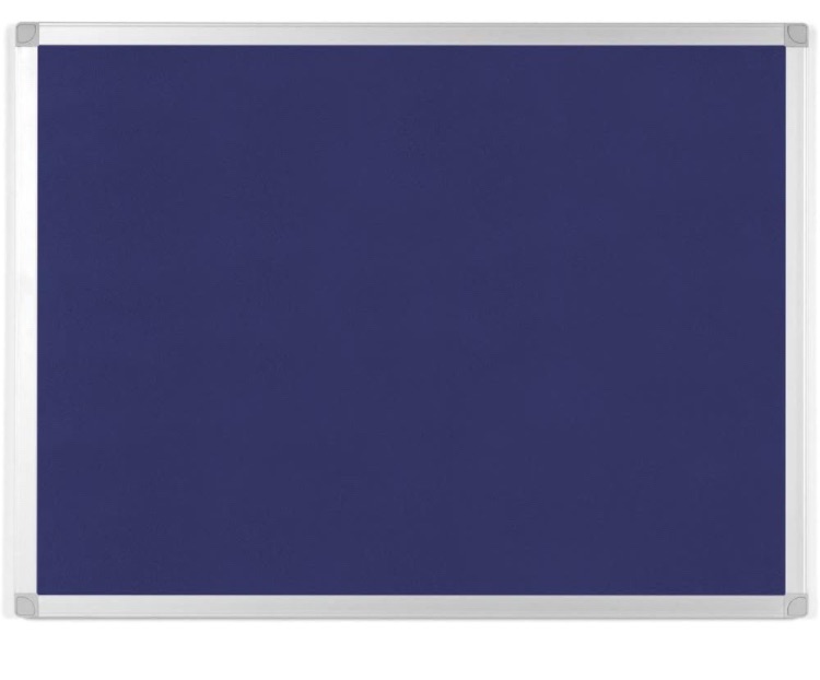 Photo 1 of 24 x 36 in. Ayda Fabric Bulletin Board - Blue https://a.co/d/idS6bK3